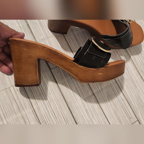 Vince Camuto Corlanda Croc Platform Sandal in Black Size 9.5 - Picture 5 of 14